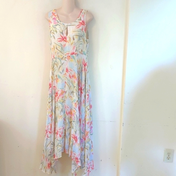 Sundance Natural World Yellow Botanical Maxi Dress 12 - Picture 2 of 16